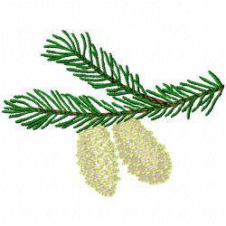 Flowers And Tree Embroidery Design 8